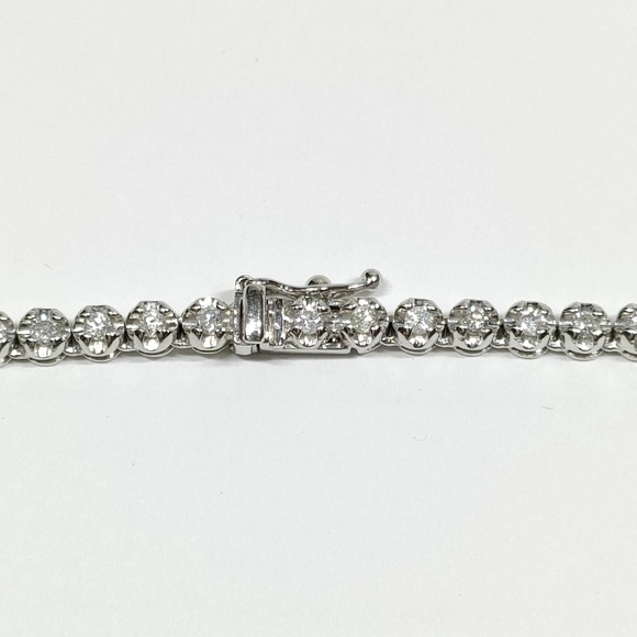 5 Carat Natural Diamond Necklace Platinum 850 Authentic Beautiful High Class - Picture 7 of 15